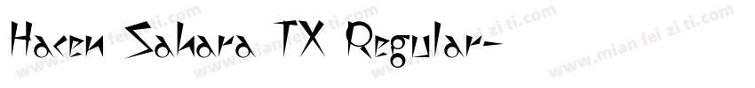 Hacen Sahara TX Regular字体转换